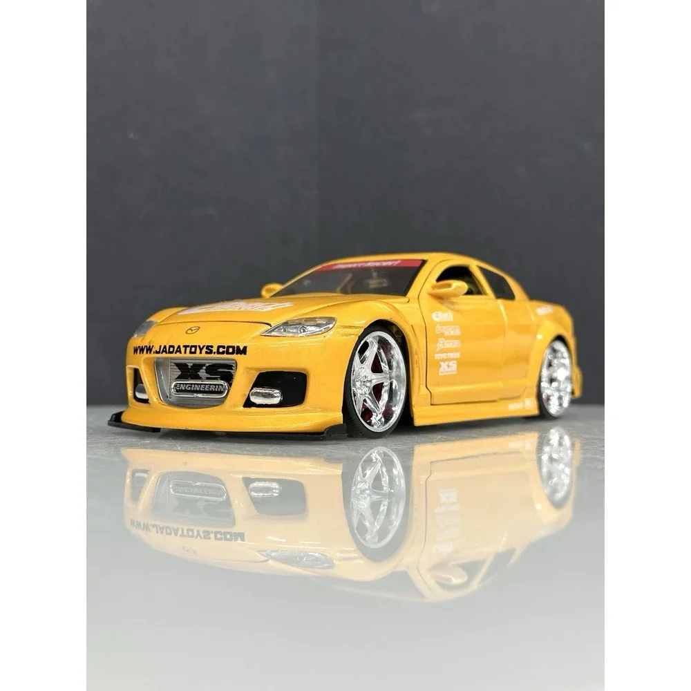 Jada 1/24 Mazda RX8 Import Racer Yellow Great Shape See Detailed Pics #50380-9